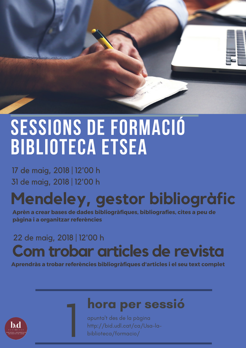 Mendeley, gestor bibliogràfic - Biblioteca de l'ETSEA