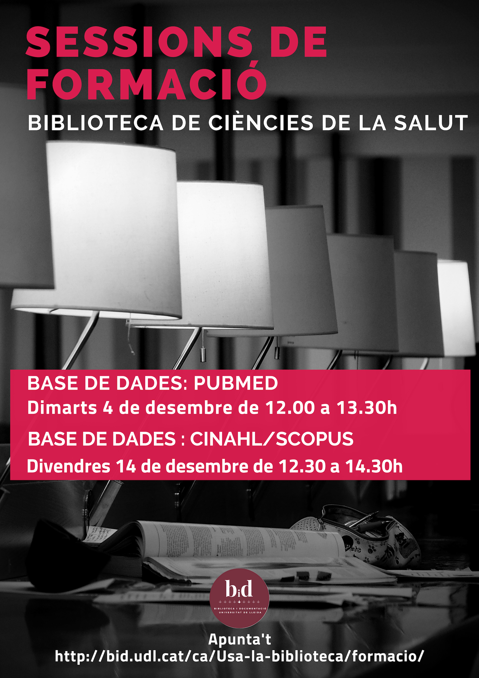 Sessions de formació Biblioteca de Ciències de la Salut (desembre 2018)