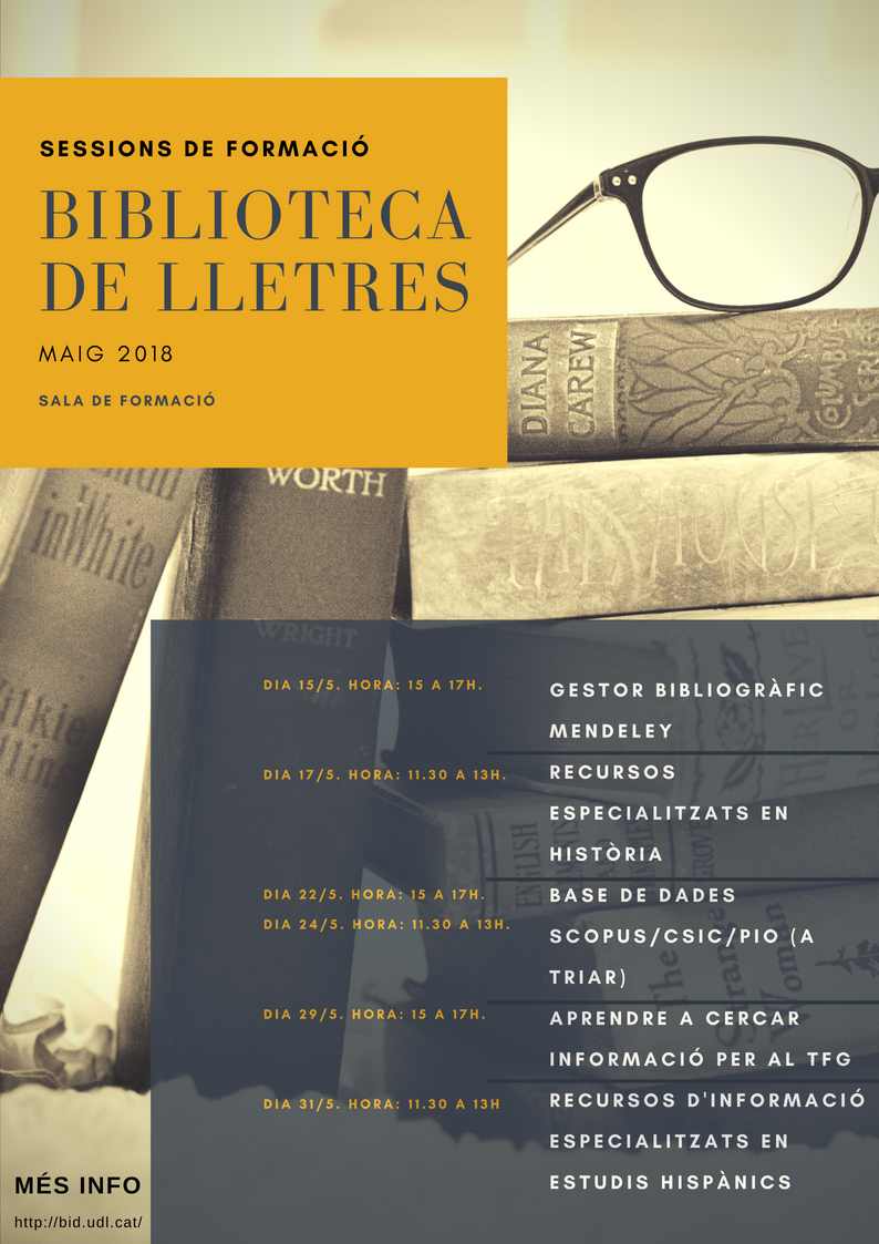 Formació Biblioteca de Lletres Maig 2018