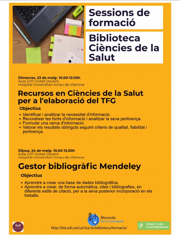 Recursos en Ciències de la Salut per a l'elaboració del TFG, Gestor bibliogràfic Mendeley