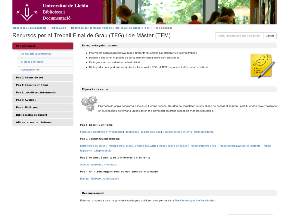 Recursos per al Treball Final de Grau (TFG) i de Màster (TFM)