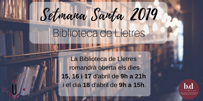 horari setmana santa 2019