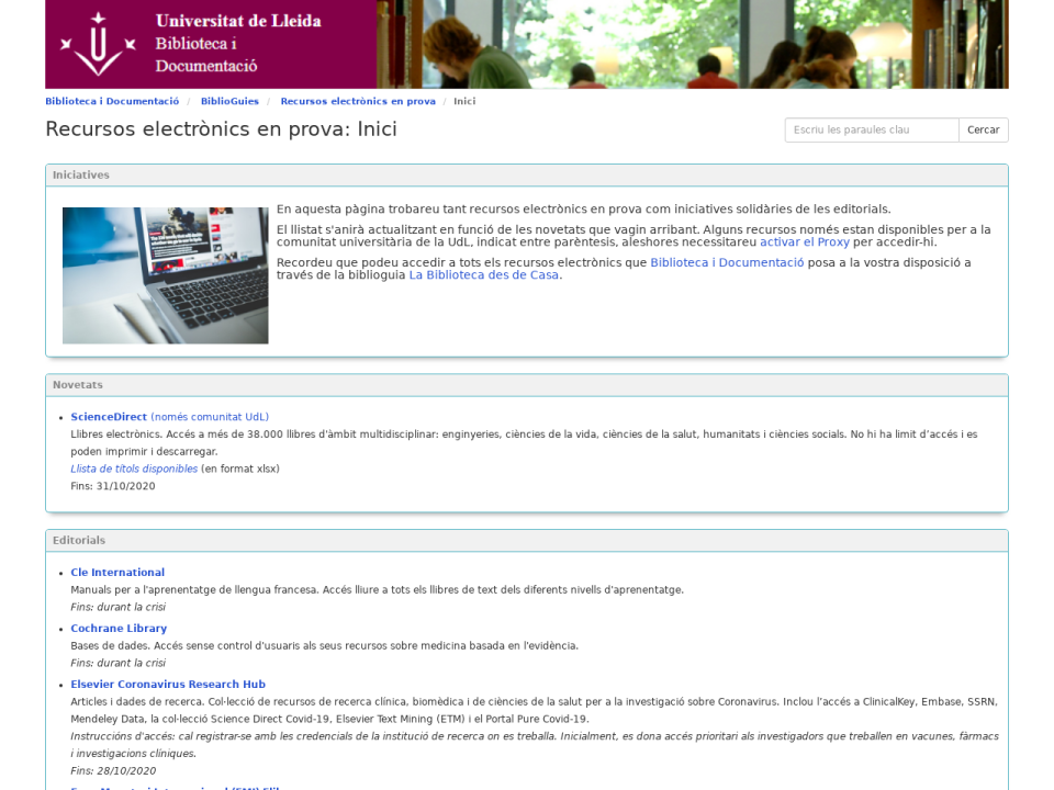 Biblioguia Recursos electrònics en prova