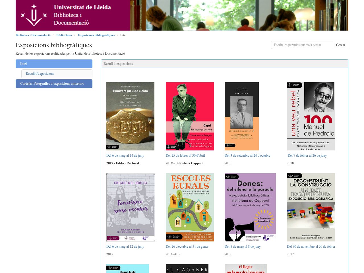 Biblioguia Exposicions bibliogràfiques