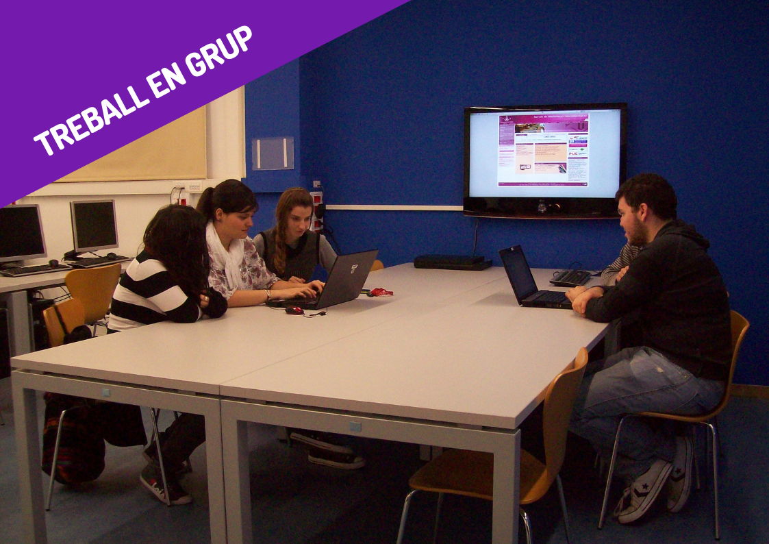 Biblioteca de Lletres espai de treball en grup