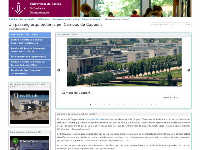Biblioguia Un passeig arquitectònic pel campus de Cappont