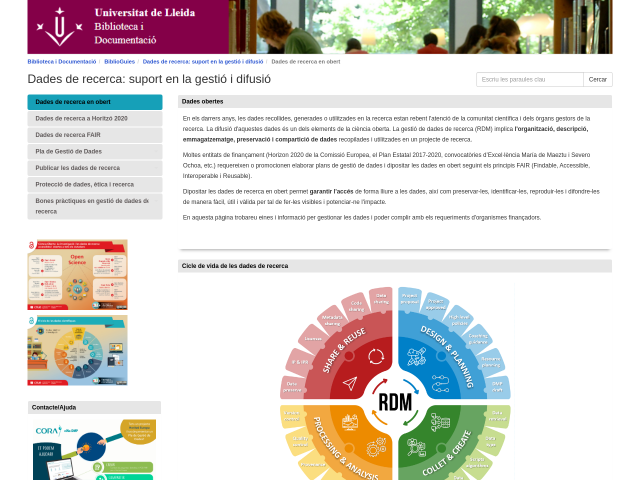 Biblioguia Dades de recerca: suport en la gestió i difusió