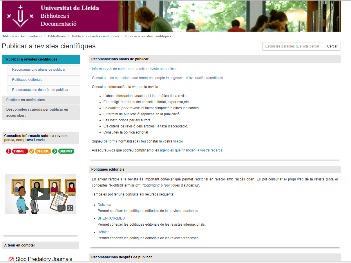 Biblioguia Publicar a revistes científiques